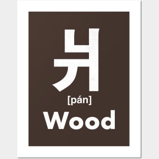 Wood Chinese Character (Radical 90) Posters and Art